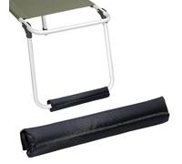 GORGECRAFT 2 cojines de reposapiés para silla sin gravedad, esponja de nailon negro, universal, antigravedad, tumbonas reclinables, patio, césped, sillas plegables de camping, acolchado para