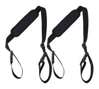 GORGECRAFT 2 Correa de Transporte para Silla de Playa Ajustable Plegable para Mochila Correas de Hombro Antideslizantes de Repuesto para Bicicleta Plegable Scooter Camping Mochileros Negro 1-1.76m