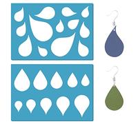 GORGECRAFT 2 Estilos Plantilla de Forma de Joyería Reutilizable Aretes Fabricación de Recortes de Lágrimas de Plástico Plantilla de Corte Plantillas Lapidarias para Cabujones Pulseras de Lágrima