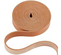 GORGECRAFT 2 m x 12.5 mm Correa de Cuero Tan Mate Cordón de Cuero Plano para Pelar Cordones, Cordón Trenzado, Rollo de Cinturón, Suministros de Cuero de Un Solo Lado, Cordón de Imitación