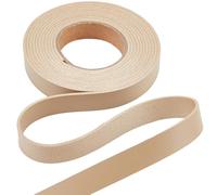 GORGECRAFT 2 m x 12,5 mm x 1,7 mm cordón de piel plano tiras de piel con motivo lichi en ambos lados correa de imitación hilos trenzados para cinturón creación joyas grano