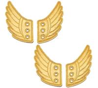 GORGECRAFT 2 par de Alas Doradas para Zapatos Abalorios Brillantes Atractivos Zapatos de Ángel Accesorios de Decoración para Deportes Diarios Estilo de Colocación Moda Patines Zapatillas de Lona