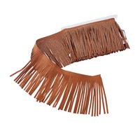 GORGECRAFT 2 Yarda de Remaches de Cuero de 140mm Flecos de Cuero Sintético para Faldas de Baile Borlas de Perú para Costura Envoltura Cubierta Adornos para Manualidades Ropa Bolsos Costura Decoración