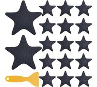 GORGECRAFT 20 Pegatina Antideslizante para Bañera Adhesivo de Pentagrama Negro Pegatinas para Ducha Bañeras de Estrellas Peldaños de Seguridad con Raspador para Baño Bañera Ducha Escaleras Piscina
