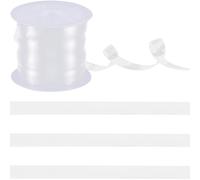 GORGECRAFT 20m*8mm Rollo de Correa Elástica Transparente Ligero Transparente Invisible Elástico Correa para Sujetador para Bricolaje Hombro Sujetador Lencería Baile Trajes de Baño Ropa Deportiva