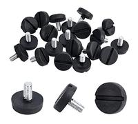 GORGECRAFT 20PCS 12mmxM6 Rosca Ajustable Niveladores de Muebles Tornillo En Roscado Nivelador de Pie Ajustador Tornillo de Acero Galvanizado Niveladores de Pie Tornillo En Deslizamiento de Muebles