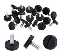 GORGECRAFT 20PCS 15mmxM6 Rosca Ajustable Niveladores de Muebles Tornillo En Roscado Nivelador de Pie Ajustador Tornillo de Acero Galvanizado Niveladores de Pie Tornillo En Deslizamiento de Muebles