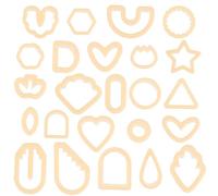 GORGECRAFT 24 Estilos Juegos de Cortadores de Polímero Cortadores de Aretes de Arcilla Pendientes Troqueles de Corte Plantillas para Hacer Joyas Lágrima Redonda Rombo Estrella Forma de Corazón