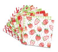 GORGECRAFT 24 hoja 12 estilos Bloc de Papel para Álbum de Recortes de Fresa 15x15cm Frutas Papeles de Cartulina para Decoupage de Una Sola Cara Suministros de Fondo Decorativos para Hacer Tarjetas