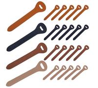 GORGECRAFT 24 Pieza 4 Colores Tiradores de Cremallera de Cuero Cabeza Deslizadores de Cremallera de Cuero Cabeza de Tirador de Cremallera de Piel de Vaca para Bolso Maleta Mochilas Colores Mezclados