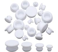 GORGECRAFT 24 tapón de Silicona para Salero Y Pimentero, Tapón de Sal Blanco de 5/8/11/15mm Tapas de Repuesto para Botellas Tapones de Corcho Reutilizables con Extremo Redondo para Tuberías Ollas