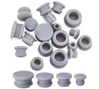 GORGECRAFT 24 tapón de Silicona para Salero Y Pimentero Tapón de Sal de 7/10/12/15mm Tapas de Botellas Plateadas de Repuesto Tapones de Corcho Redondos Reutilizables para Botellas Tuberías Ollas