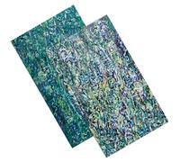 GORGECRAFT 241x140 hojas de Chapa de Abulón de 2mm Rectangulares de Imitación de Conchas Color Verde Y Amarillo para Proyectos de Incrustaciones Manualidades Decoración Hecha A Mano con Cinta Adhesiva