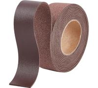GORGECRAFT 25 mm X 2 m Tiras de Cuero de Grano de Lichi Cordón de Cuero Plano 1.7 mm de Grosor Correa de Cuero de Imitación Hilos Cuerda para Manualidades DIY Cinturones Manijas Coco Marrón