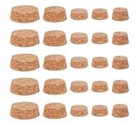 GORGECRAFT 25 Tapones de Corcho Para Botellas de 5 Tamaños de 25mm A 48mm, Madera Cónica de Repuesto Suaves Y Naturales Para Vino, Cerveza, Vidrio Y Tarros de Cristal