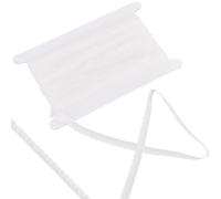 GORGECRAFT 25mx12mm Adorno de Encaje Elástico Cinta de Spandex Cinta Elástica para Recortar Bordes Cordón de Encaje de Ganchillo para Ropa Interior Manualidades de Costura Envoltura de Regalos Blanco