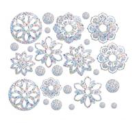 GORGECRAFT 25pcs Mandala Ventana Se Aferra Anticolisión Flor Arco Iris Ventana Vidrio Alerta Pegatinas para Pájaros Huelga Floral Redondo Calcomanías No Adhesivo Prismático Película de Vinilo
