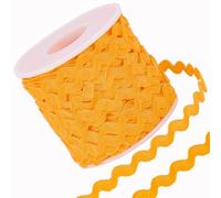 GORGECRAFT 27 yarda / 25 m Rick Rack Trim Ribbon Light Orange Wave Costura Doblar Fringe Trim 5 mm / 0.2 pulgadas para Bricolaje Costura Artesanía Boda Vestido de Novia Adorno Fiesta Decoración