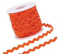 GORGECRAFT 27 yarda / 25 m Rick Rack Trim Ribbon Wave Costura Doblado Fringe Trim 5 mm / 0.2 pulgadas para Coser Flores Hacer Boda Fiesta Cinta de Encaje Artesanía (Naranja)