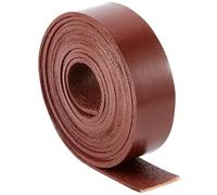 GORGECRAFT 2m*25mm*2mm Tiras de Cuero de Búfalo de Grano Completo Correa de Cuero Plana Cordón de Cuero Genuino Hilo Trenzado Cuerda de Cuero de Vaca para Manualidades de Bricolaje, Coco Marrón