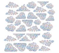 GORGECRAFT 30PCS Cloud Window Clings Anti Colision Rainbow Window Glass Alert Prism Calcomanías para Birds Strike Película de Vinilo No Adhesiva Decoraciones para el Hogar Puertas Correderas Ventanas