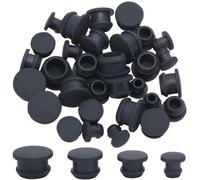 GORGECRAFT 32 tapón de Silicona para Salero Y Pimentero, Tapón de Ranura para Sal de 6/8/10/12mm Tapas de Botellas Negras de Repuesto Tapones Redondos Reutilizables para Botellas Y Tubos