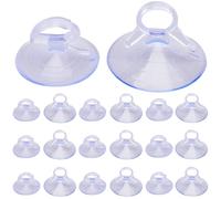 GORGECRAFT 32 Ventosa para Parabrisas de Coche,Diámetro de 35 y 45mm Ventosa Pequeña de PVC para Ventana de Coche con Agujero para Visera Automotriz para Colgar Cosas,Azul Claro de Acero