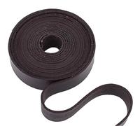 GORGECRAFT 3M 20mm Marrón Coco Correa de Cuero Genuino Cordón de Cuero Plano 2 mm de Espesor Tira de Cuero de Vaca Hilo Cuerda para Pulseras Fabricación de Joyas Collares de Mascotas Cinturones