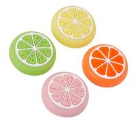 GORGECRAFT 4 Colores Joycon Thumb Grip Caps Cute Kawaii Soft Round Lemon Thumbstick Joystick Rocker Button Cover Reemplazo Compatible con Switch 1.7x1.7cm