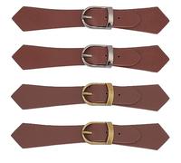 GORGECRAFT 4 Juego de 2 Colores de Piel Sintética para Coser Cierres de Lengüeta Clips Botones de Palanca A Presión Marrón Hebillas de Chaqueta para Coser Cierre de Capa de Piel de Metal Cierre