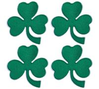 GORGECRAFT 4 parche de Trébol de la Suerte para Planchar,Diseño de Trébol de Hoja Del Día de San Patricio,Coser Parches Bordados,Plantas,Trébol Irlandés En Apliques para Ropa,Uniformes,Sombreros Verde