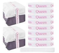 GORGECRAFT 4 Pieza de Bandas Organizadoras de Sábanas Organizador de Sábanas Organización de Armario Etiquetas de Lino Bandas de Ropa de Cama Palabra Queen para Almacenamiento Juegos de Sábanas