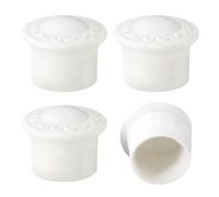 GORGECRAFT 4 Pieza Remates de Cortina Tapas de Extremos de 28mm Cubiertas de Barra de Cortina Blancas Reemplazo de Cortina En Forma de Columna de Plástico Remates de Postes Decorativos para el Hogar