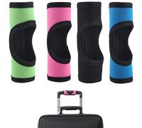 GORGECRAFT 4 UNIDS Envoltura de Asa de Equipaje 15.5x14.5 CM Etiquetas Identificadoras de Colores Mezclados Grandes Cubiertas de Agarre de Maleta Desmontables Envolturas de Diseño Hueco de Poliéster