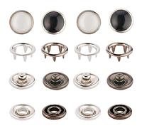 GORGECRAFT 40 Juego de Cierres de Perlas de 2 Colores con Botones Tipo Perla para Camisa Occidental Tachuelas de Latón Botones A Presión Botones de Ropa para Disfraz Chaqueta Abrigo Accesorios