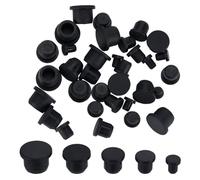 GORGECRAFT 40 tapón de Silicona Negro para Salero Y Pimentero Tapón de Repuesto de 5.5/8.3/10.5/12.5/14mm Tapón de Orificio de Inserción Extremo Redondo para Botellas Tuberías Macetas Suministros