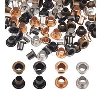GORGECRAFT 400pz 4 Colores Ojales Súper Pequeños 1.5mm Agujero Latón Metal Quicklet Ojales con Respaldo para Cordones de Cuentas Zapatos Ropa Cinturón Bolsa Manualidades Cuero Lona