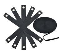 GORGECRAFT 40cm 6 Correa Entutorar Árboles Cinta de Amarre Tejida de Nailon Negro Resistente Plantas Kit de Correas Árboles Plantas de Jardín Entutora de Árboles Jóvenes Soportes Plantas Fijación