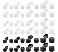 GORGECRAFT 48 Pieza de Tapa Dispensadora con Tapa Abatible de 4 tamaños Tapas de Repuesto Blancas para Vaciado de Botellas Tapón de Plástico Reutilizable A Prueba de Fugas Tapón A Presión para Champú