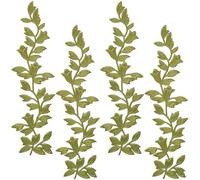GORGECRAFT 4pz Parches Bordados de Vid Tela de Encaje de Hojas Verdes para Coser Parche de Hojas Verdes Apliques de Encaje para Mujer Adorno de Costura DIY Vestidos de Novia Ropa Cortina Almohada