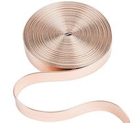GORGECRAFT 5.5Yds Tiras de Cuero Metálico 15 mm de Ancho Correa de Cuero Brillante Cuerda Cuerda Tirador de Encaje Oro Rosa Cuentas Planas Cuerda Artesanía Cuerda de Imitación de Cuero de Doble Cara