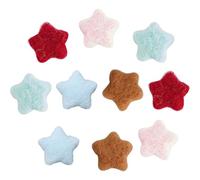 GORGECRAFT 5 Colores 10 UNIDS Bolas de Cuentas de Lana de Fieltro En Forma de Estrella Bolas de Coser Pompones Guirnalda de Fieltro Natural Hecha A Mano Tela de Fieltro de Lana