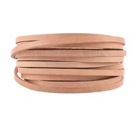 GORGECRAFT 5 m x 5 mm nastro Piatto in Vera Pelle bovina spessa 2 mm Filo intrecciato Corda per il FAI da te per collane, bracciali, portachiavi, creazione di gioielli, cinture, Lacci fumosi
