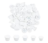 GORGECRAFT 50PCS 5 Tamaños Tapones para Salero Y Pimentero Tapones de Silicona 14 mm 15 mm 16 mm 17 mm 18 mm Diámetro Reemplazo Tapón Botella Corchos Reutilizable Blanco Redondo Extremo Cubierta