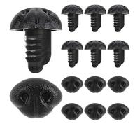 GORGECRAFT 50pz Nariz de Perro de Plástico de 15mm Narices de Seguridad Negras para Muñecas Manualidades Costura Narices de Ganchillo para Osos de Peluche Suministros para Hacer Muñecas Animales