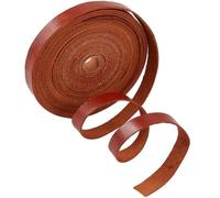 GORGECRAFT 5m*10mm*1mm Cordón de Cuero Plano Tira de Cuero Genuino Correa de Cuero Cuerda de Cuero Hilo Trenzado Cuerda para Fabricación de Joyas Cinturones Manualidades Trenzadas DIY Coco Marrón