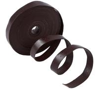 GORGECRAFT 5m*10mm*1mm Tira de Correa de Cuero Cordón Cuero Plano Cuerda Genuino Hilos Trenzados Natural Cuerda para Joyas Cinturones Guitarra Artesanía Trenzada DIY Café