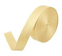 GORGECRAFT 5m*20mm*1mm Tiras de Cuero Plegables Cordón de Cuero Plano Dorado con Ribete de PU Textura de Piel de Cordero Correas de Cuero Sintético Hilo para Costura Acolchado Manualidades Pulseras