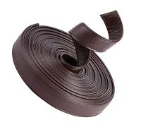 GORGECRAFT 5M Tiras de Cuero de Doble Cara 20MM de Ancho Bolso de Hombro Correa de Cuero Rollo Cordón Plano de Cuerda de Cuero Marrón Coco para Manualidades DIY Fabricación de Ropa Asas Collares