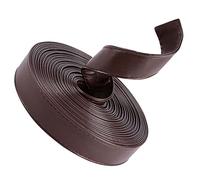 GORGECRAFT 5M Tiras de Cuero de Doble Cara 25 mm de Ancho Bolsa de Hombro Correa de Cuero Rollo Cordón Plano de Cuero Marrón Coco para Hacer Ropa Asas Collares para Mascotas Cuerdas de Tracción